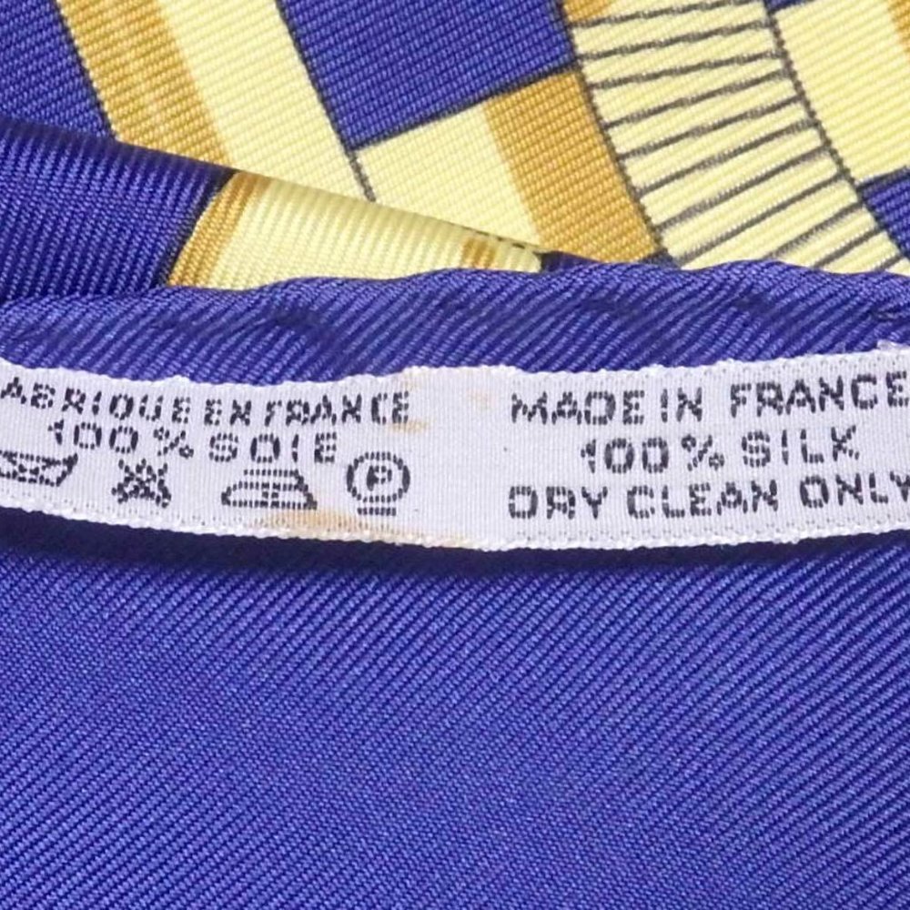 Auth HERMES Carre 90 Sellier Eperon d'Or Scarf Blue/White/Multicolor - Picture 10 of 12